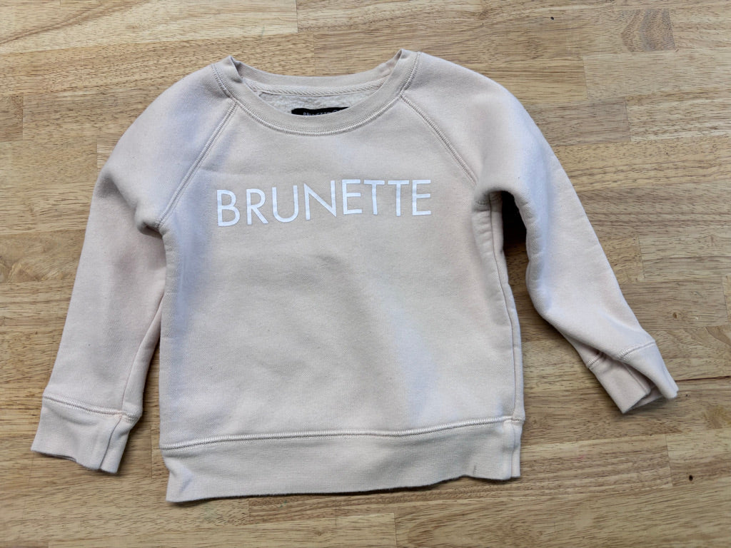 Brunette the Label Little Babes 2/3Y Peach Pullover