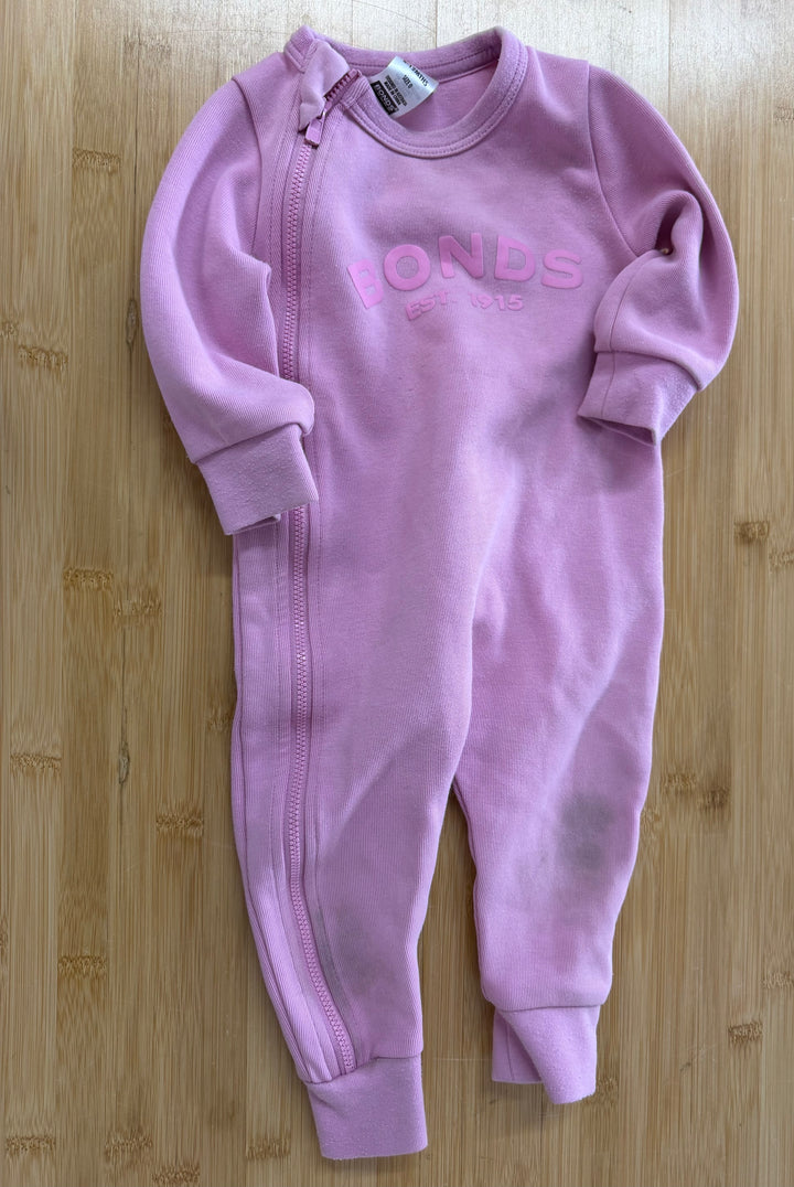 Bonds Cozy Suit – 6-12 Months | Pink