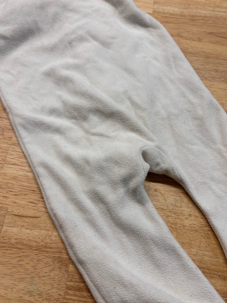Please Mum Fleece Sleeper – 6–12M White Bear - Nest and Sprout - Consignment