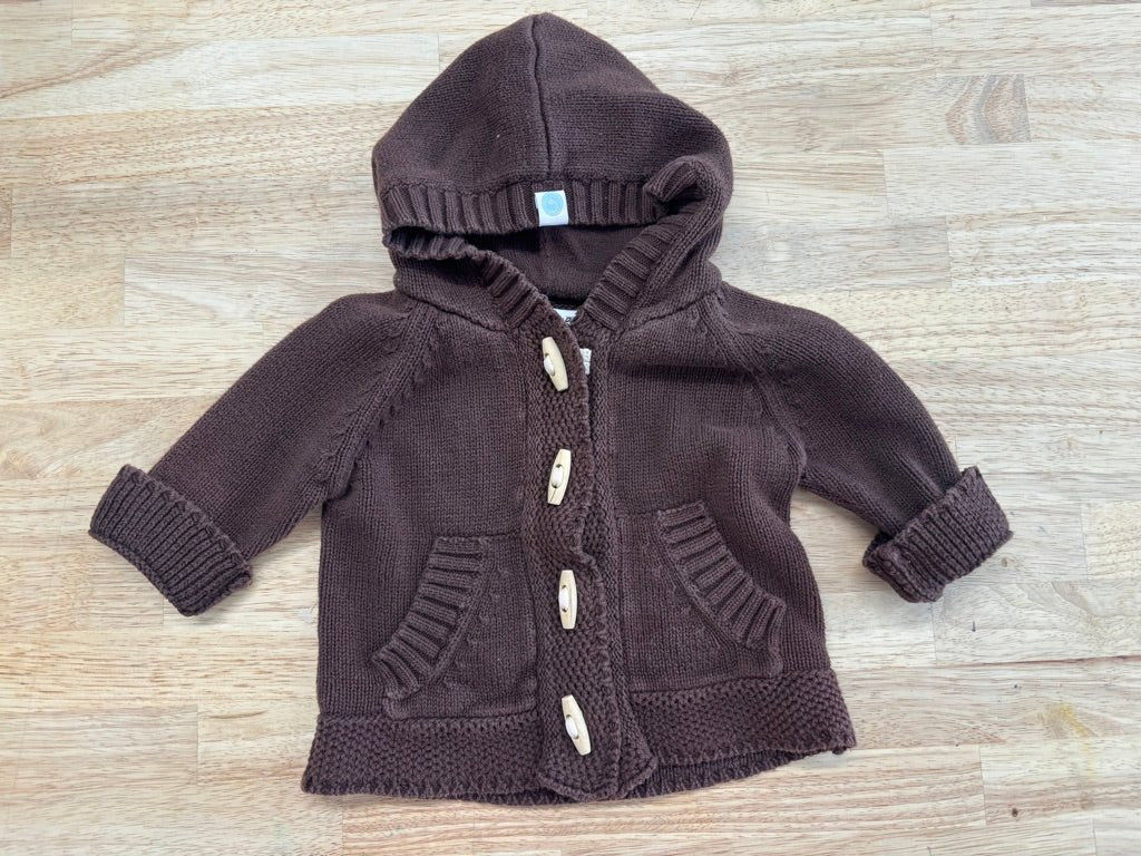 Beba Bean 3 - 6M Knit Sweater - Brown with Hood - Nest and Sprout - Consignment
