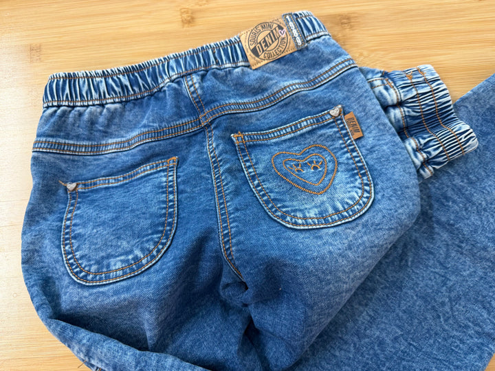Souris Mini Denim Jeans – 12 | Light-Medium Wash Heart Bum Like New