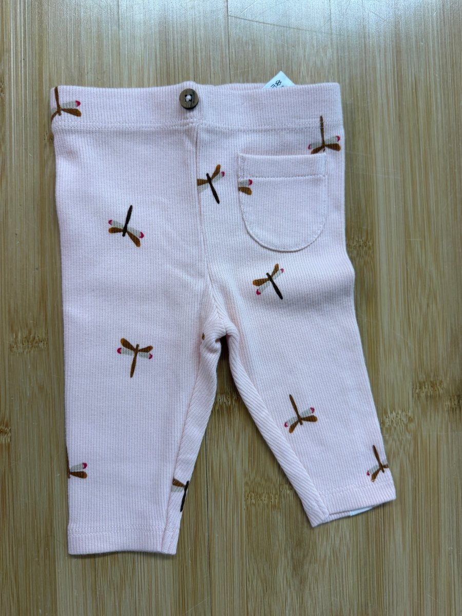 Rise Little Earth Ribbed Legging – Newborn Dragonfly Print - Nest and Sprout-Consignment