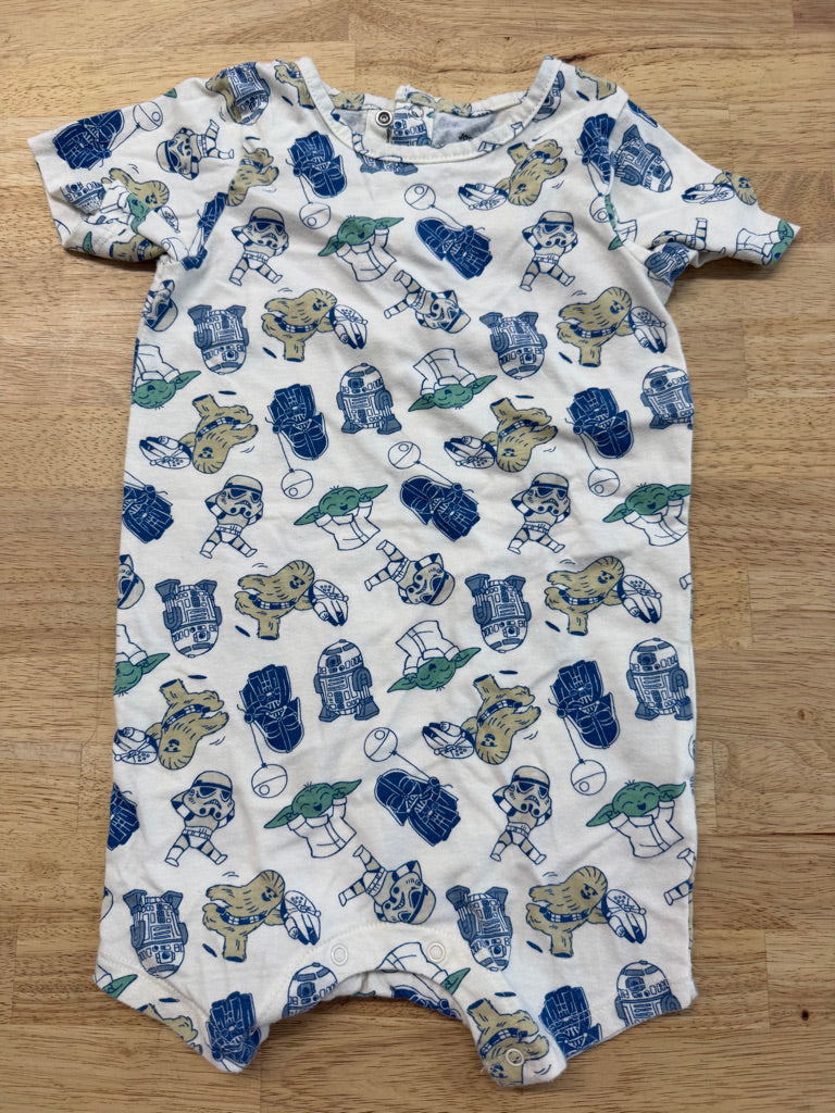 Joe Fresh Star Wars Short Romper – 18–24M | Cream Backdrop