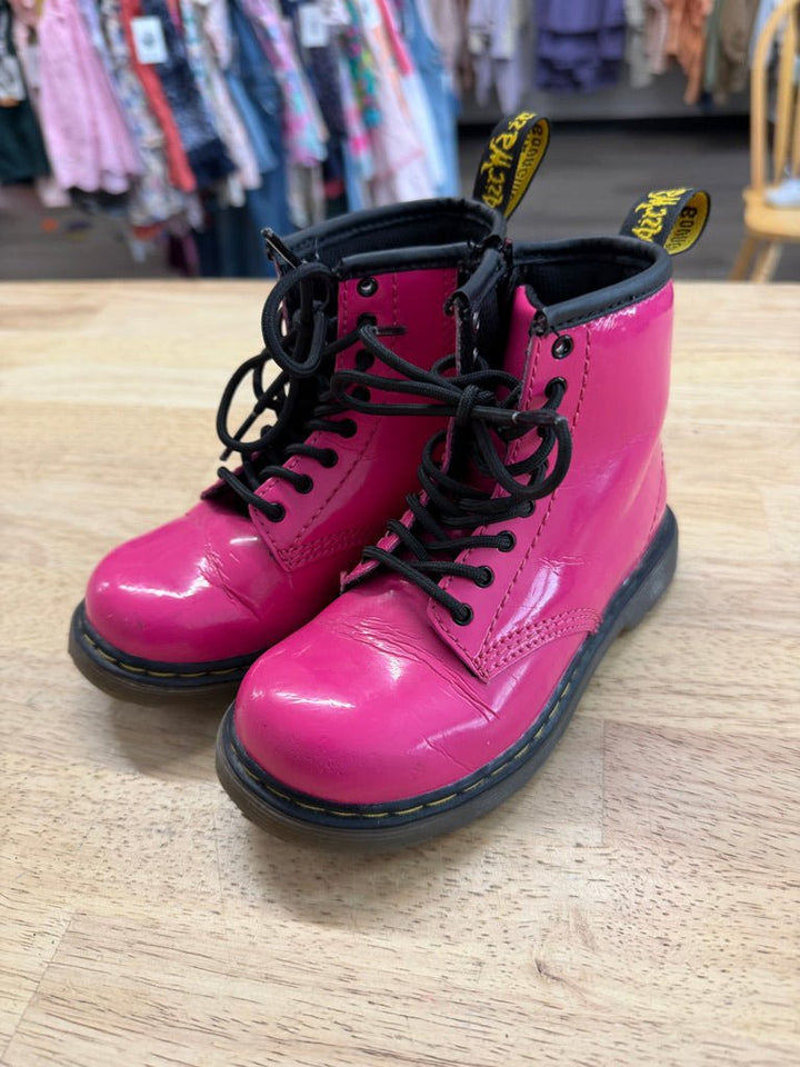 Dr. Martens Brooklee Ankle Boot – Size 9 | Hot Pink Side Zip - Nest and Sprout - Consignment