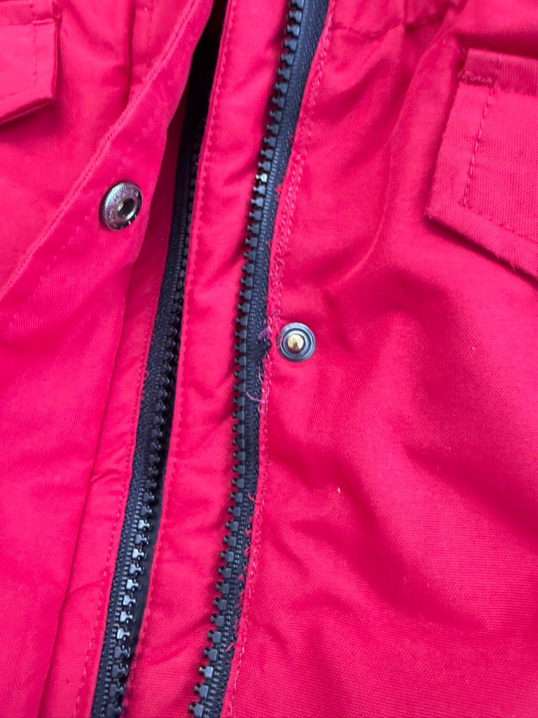 Canadiana Winter Jacket – 3T | Red | Faux Fur Hood - Nest and Sprout-Consignment