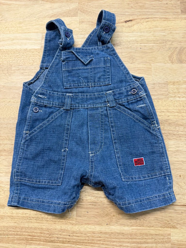 Bob der Bär Denim Short Overalls– 12M - Nest and Sprout - Consignment