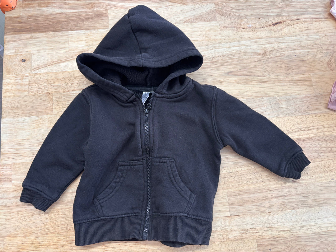 George Zip-Up Sweatshirt – 6–12 Months Black
