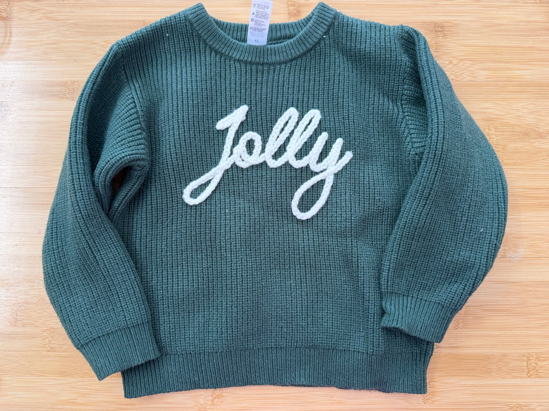 George Jolly Knit Sweater – 4T | Green | Holiday
