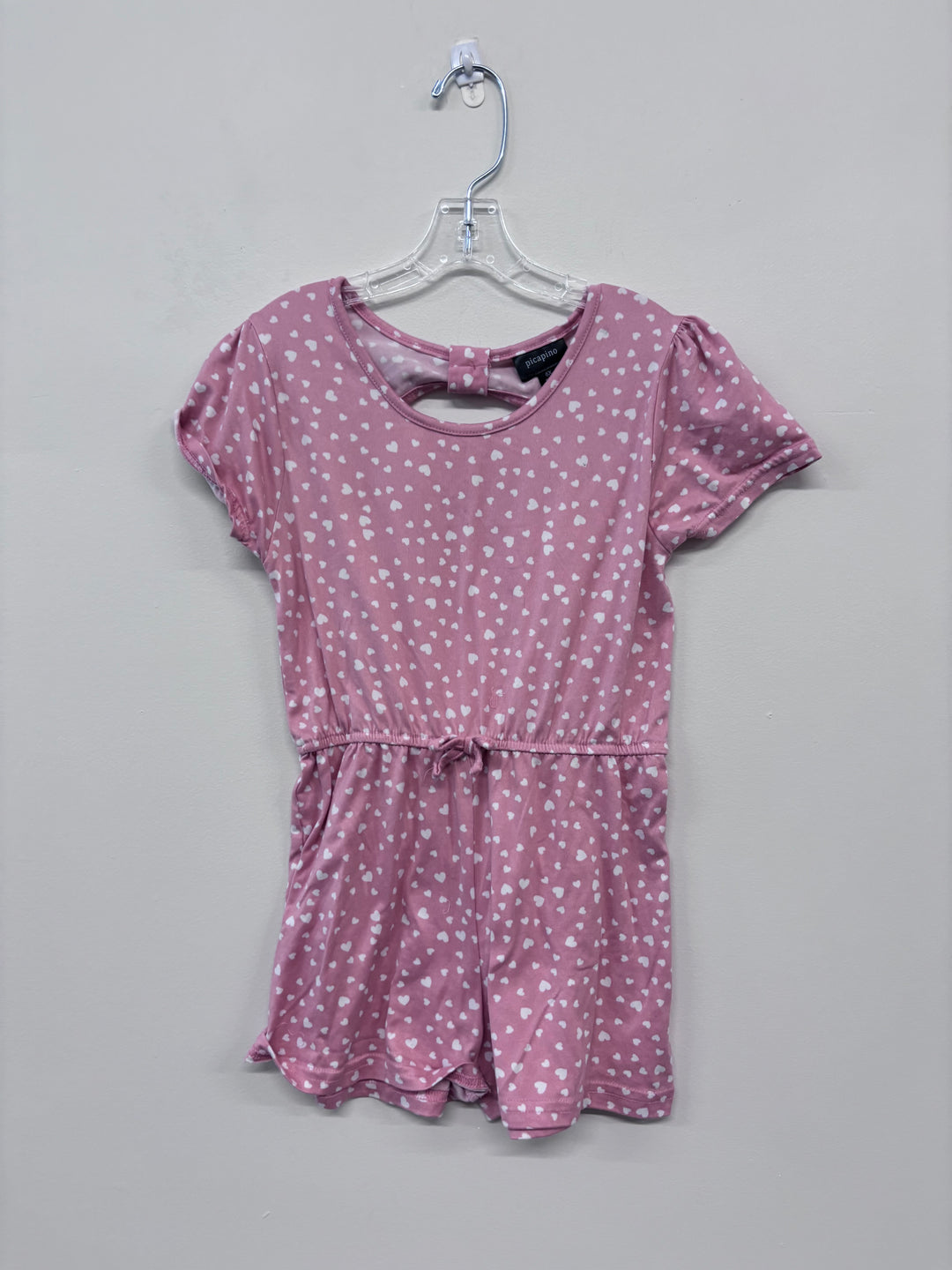 Picapino 6X Romper (Pink Heart Polka Dot)