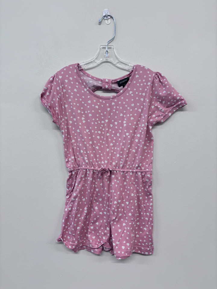 Picapino 6X Romper (Pink Heart Polka Dot)