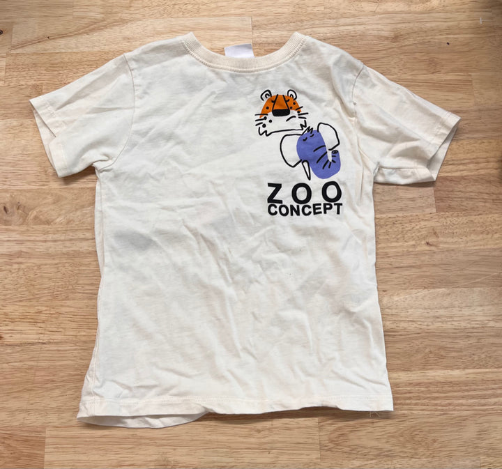 Zara 5–6Y Cream Zoo Graphic Tee