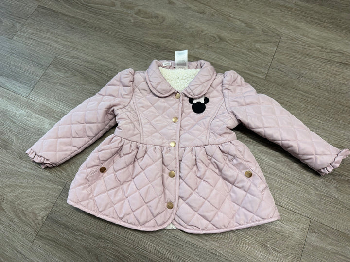 Disney Junior Minnie Mouse Quilted Jacket – 4 | Light Lilac Sherpa Peplum