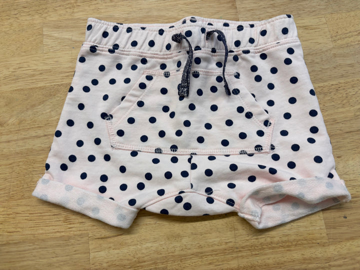 Kids & Co Shorts – 6-12M Pink Polka Dot Harem