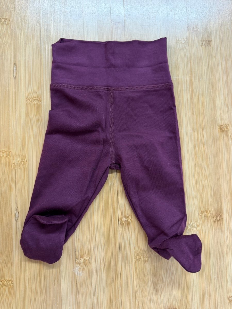 George Footed Legging – 0-3 Months | Purple - Nest and Sprout-Consignment