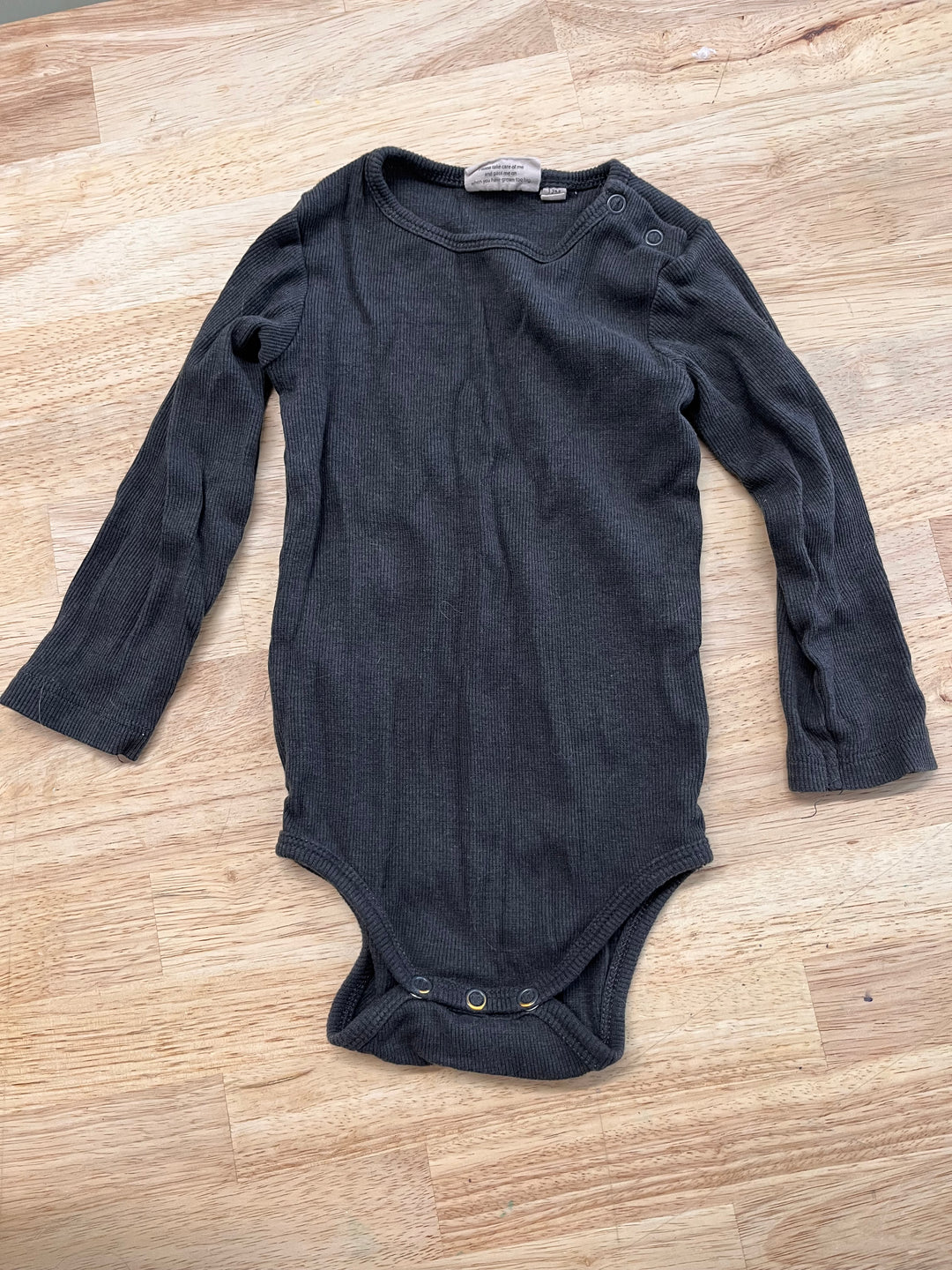 Wheat Kids Charcoal LS Bodysuit