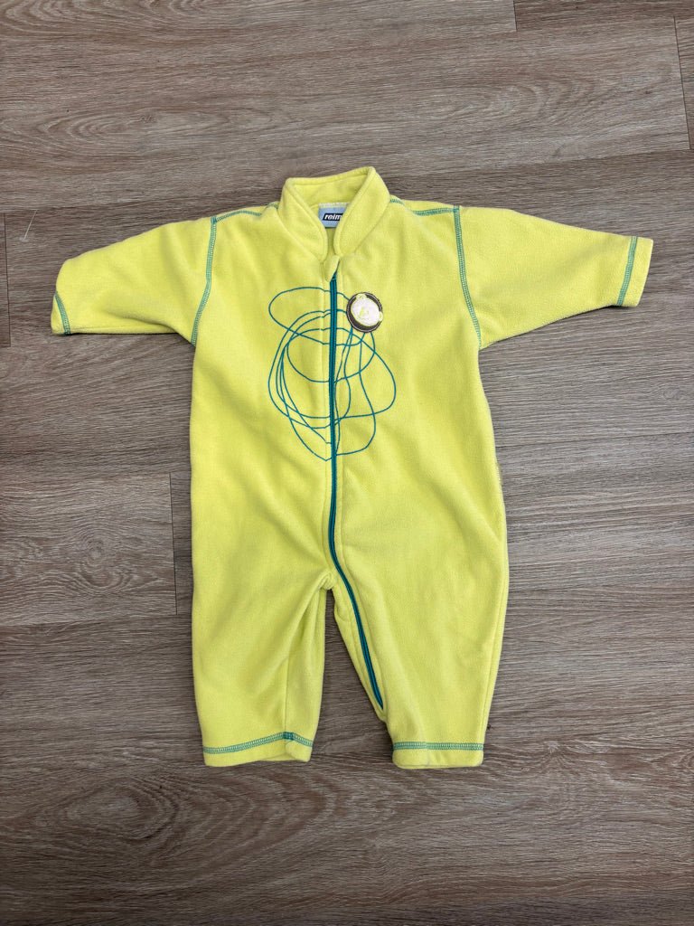 Reima 68cm Bright Green Fleece Romper - Nest and Sprout - Consignment