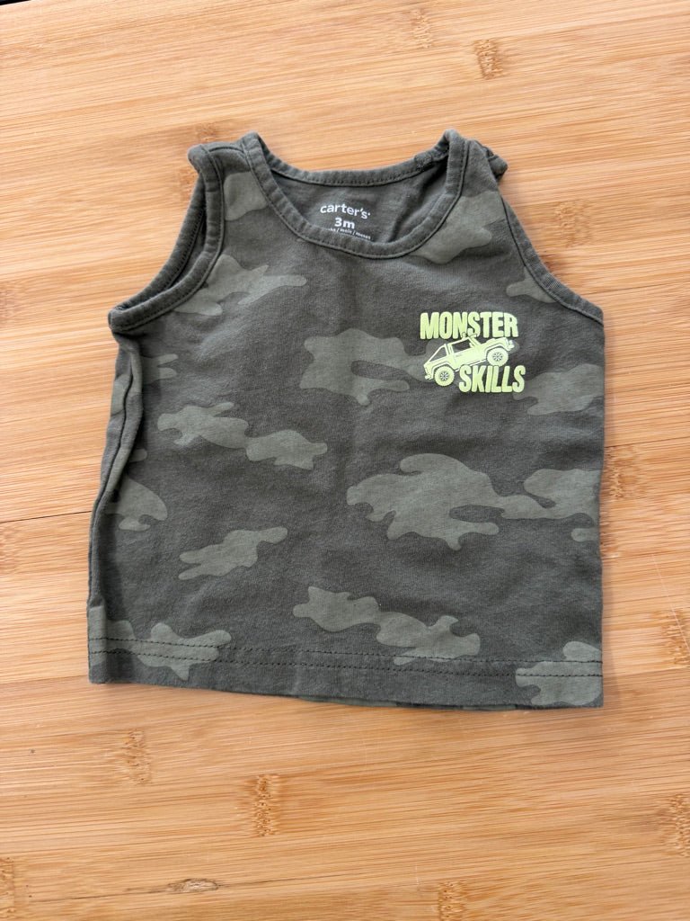 Carter's Monster Skills Tank Top – 3M | Camo Print - Nest and Sprout-Consignment