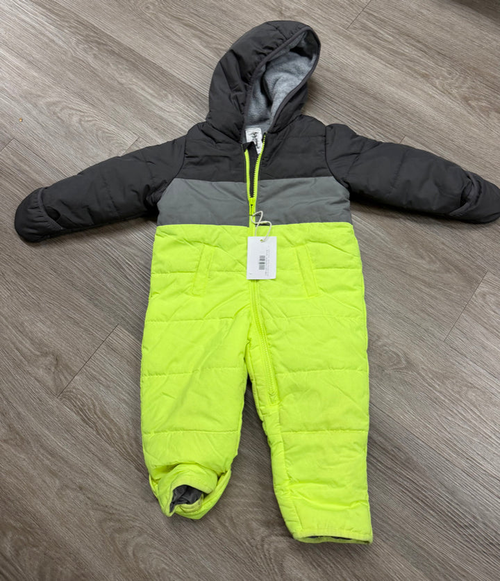 Carter's Snowsuit – 18 Months | Neon Green and Grey