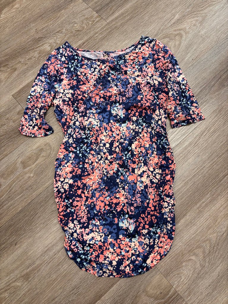 Motherhood Maternity T-Shirt – Size M (Pink/Blue Floral) - Nest and Sprout - Consignment