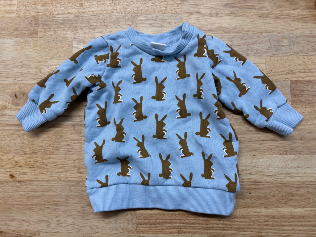 Seed Heritage Sweatshirt – Size 3–6M (Blue with Bunny Print)