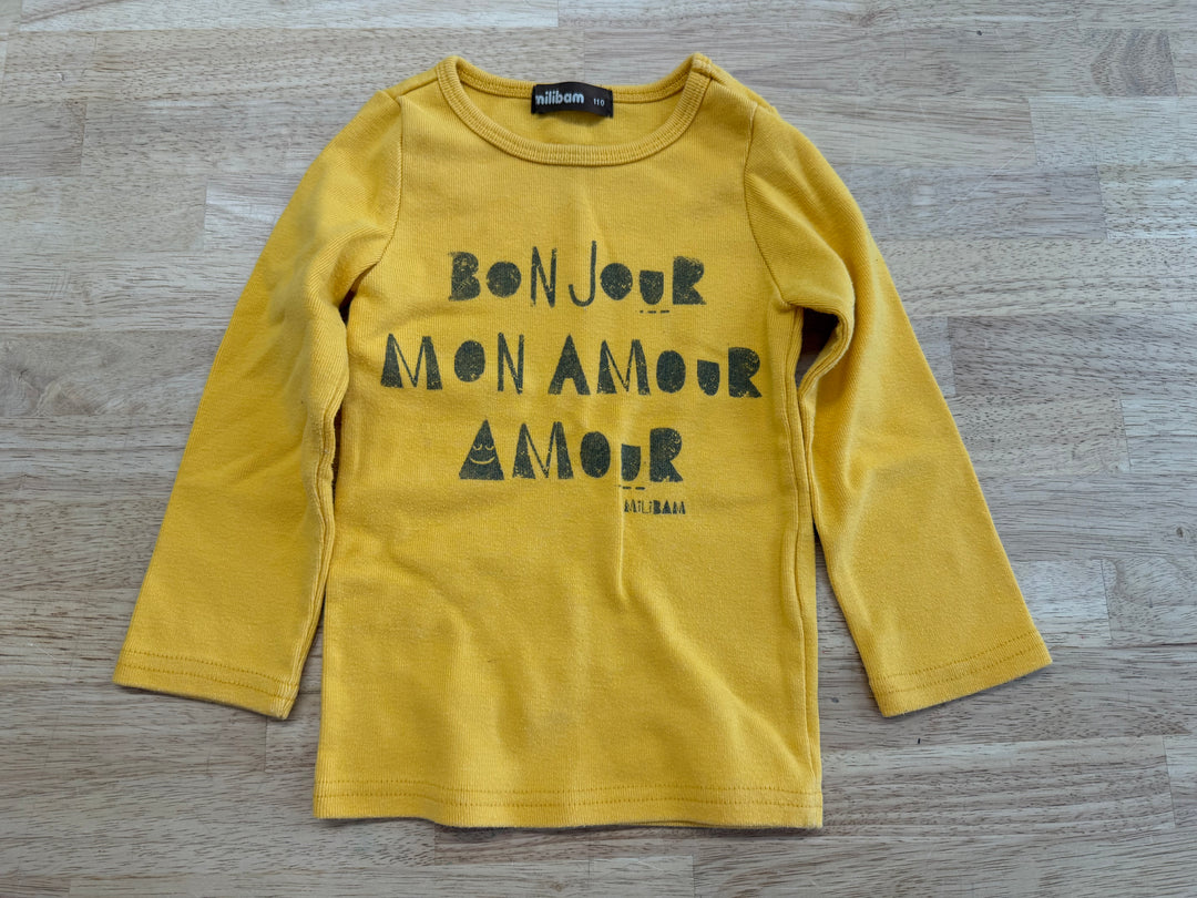 Milibam Long Sleeve Shirt – 110 | Yellow Bonjour Mon Amour