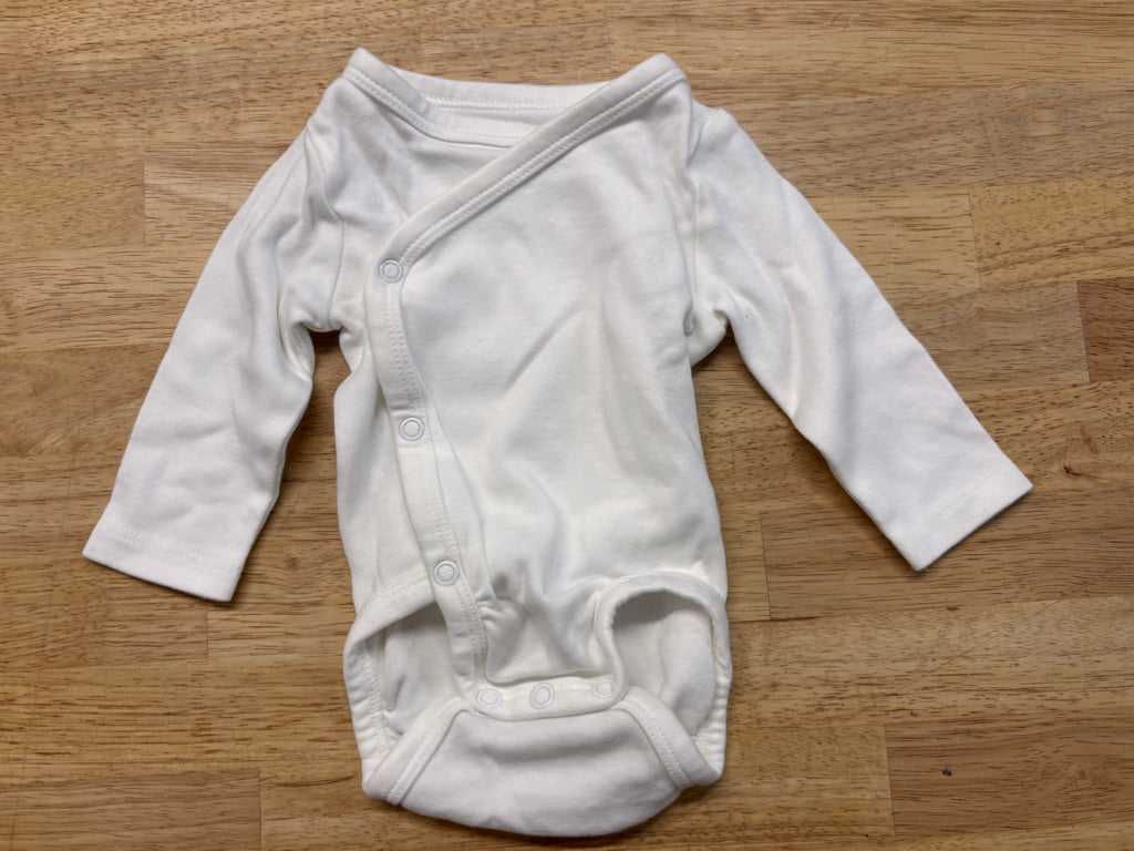 H&M Kimono Bodysuit – Size 1-2M White