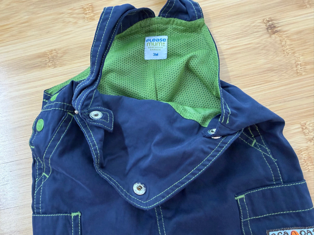 Please Mum Short Overalls – 3M | Navy Sea Patrol Wicking Jersey Inner Snap-Up