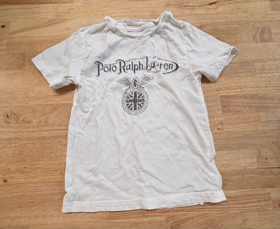 Ralph Lauren Size 4 Shirt – White Graphic - Nest and Sprout - Consignment