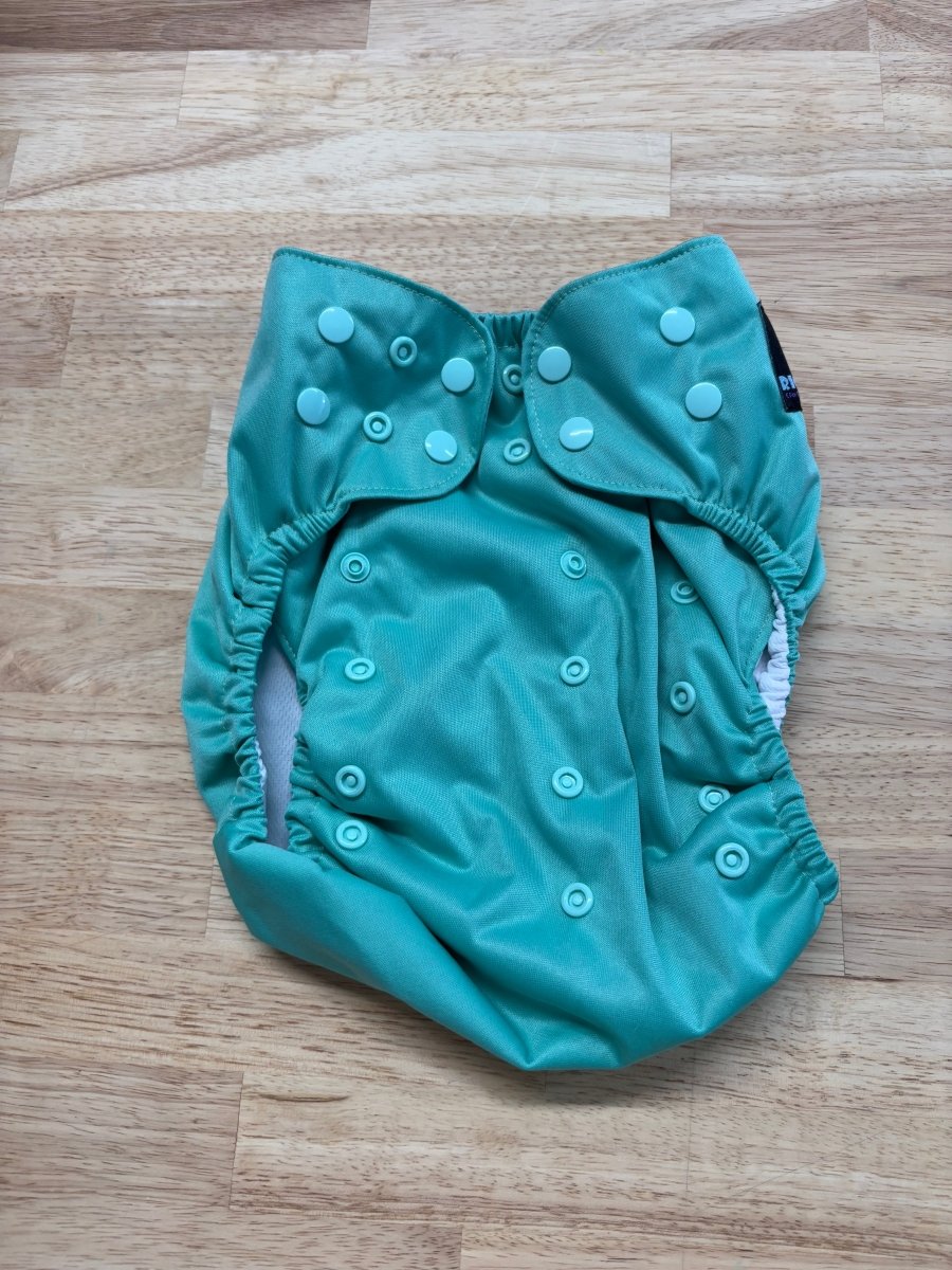Rig N Gig SIZE UP POCKET DIAPER SOLID - AQUA MIST - Nest and Sprout - Cloth Diaper Podcast
