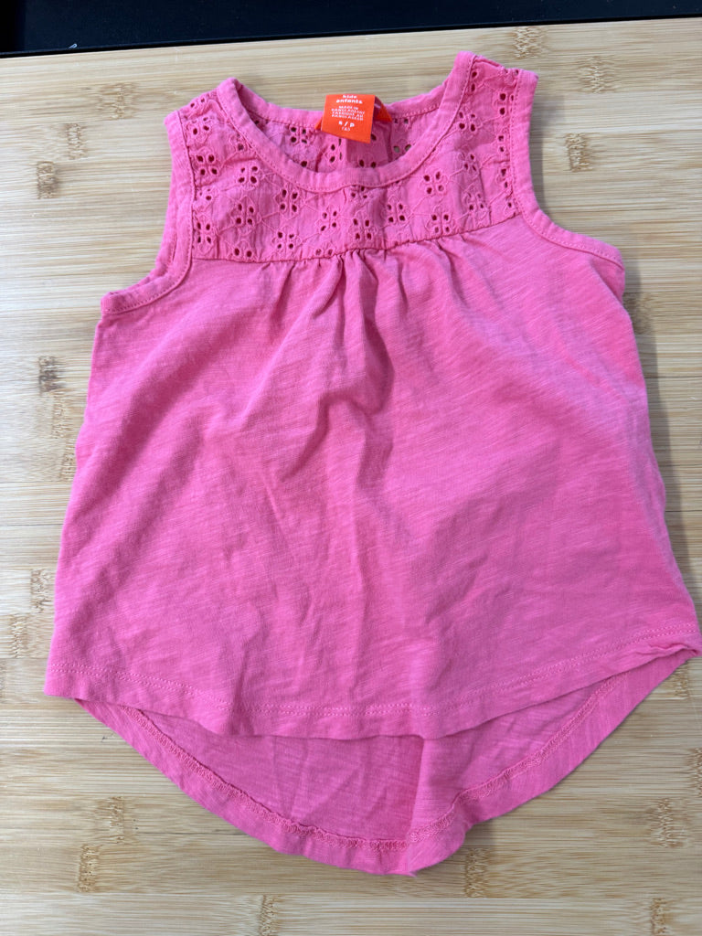 Joe Fresh Kids Eyelet Tank Top – 6 | Pink
