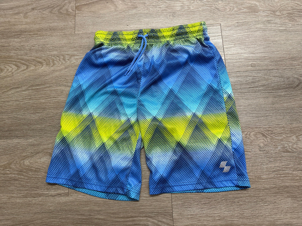 The Children's Place Sport Shorts – XL (14) | Neon Green & Blue