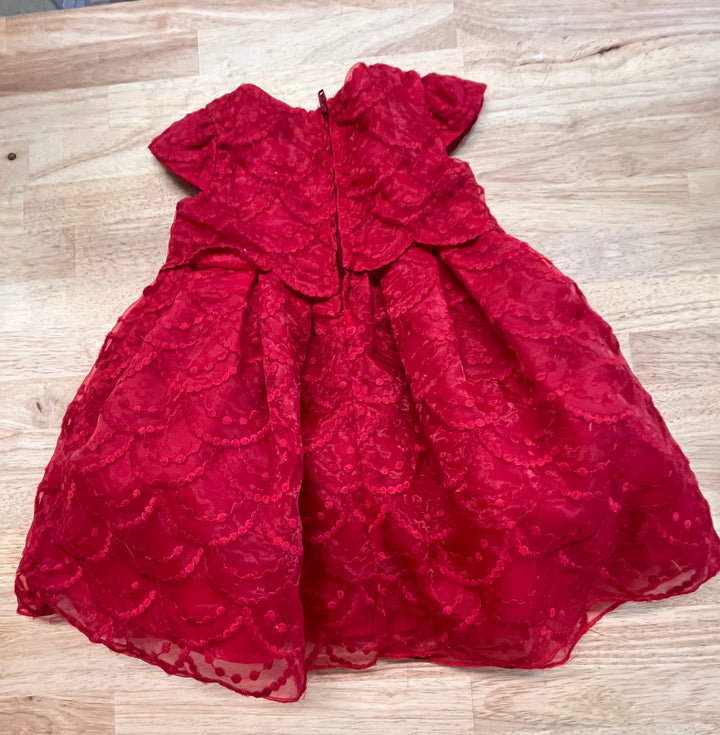 4 Ever Free 12M Red Sheer Overlay Dress