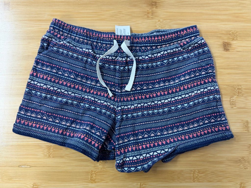 Carter's Terry Shorts – 10 | Navy Pink Orange Allover Pattern - Nest and Sprout - Consignment