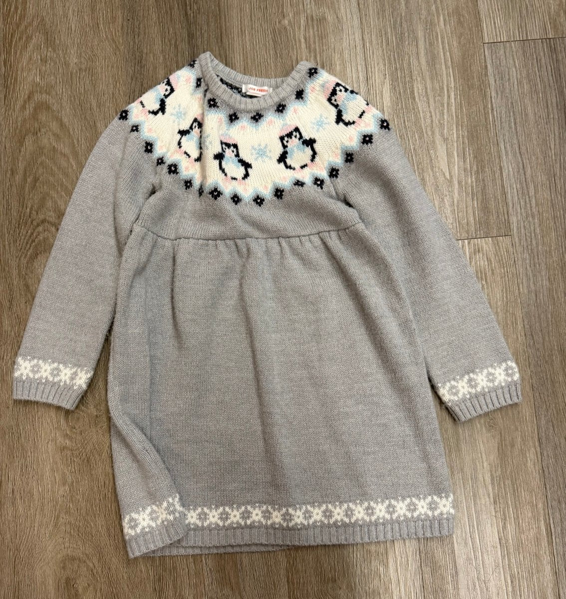 Joe Fresh Penguin Sweater Dress – 5 | Grey Knit - Nest and Sprout-Consignment