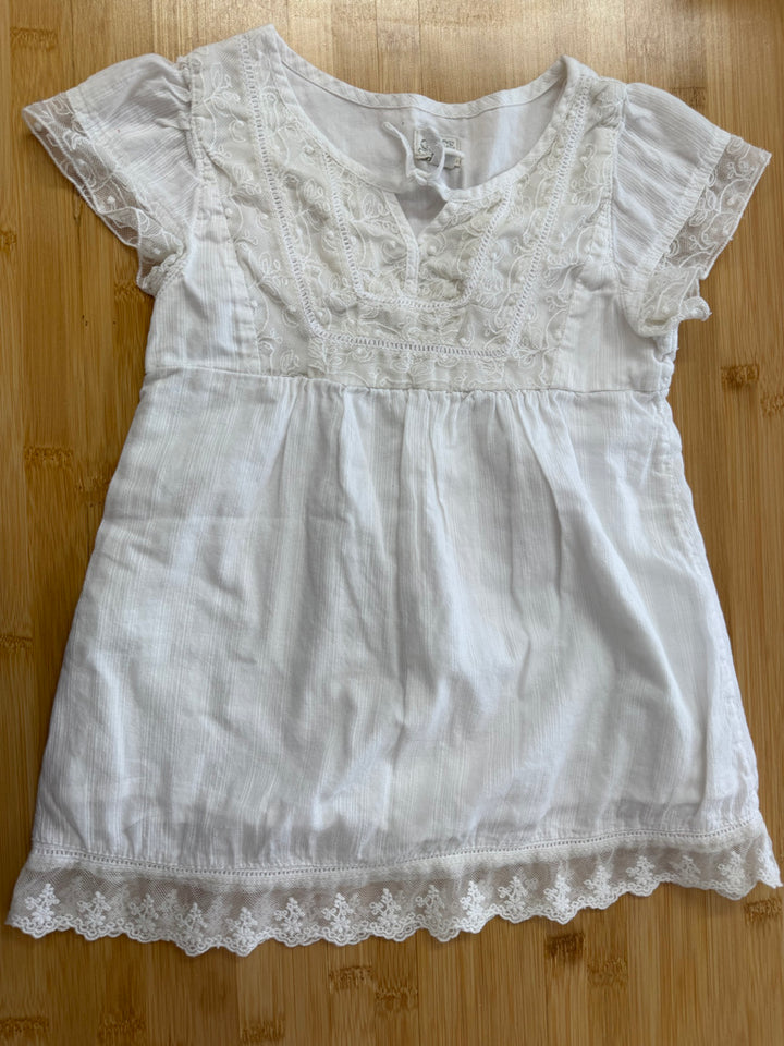 The Children's Place Lace Top – 5/6 | White 100% Cotton