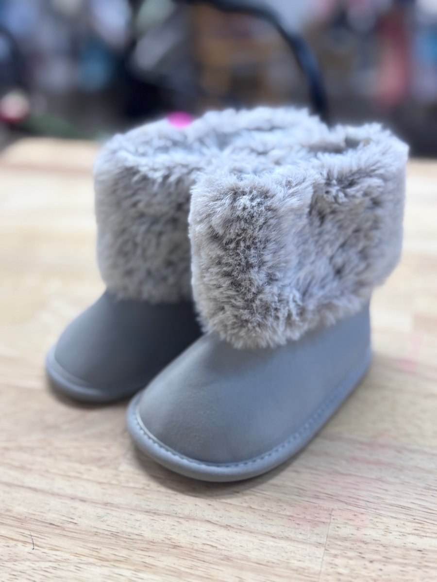 Carter's 6 - 9 Month Boots (Grey Faux Suede) - Nest and Sprout - Consignment