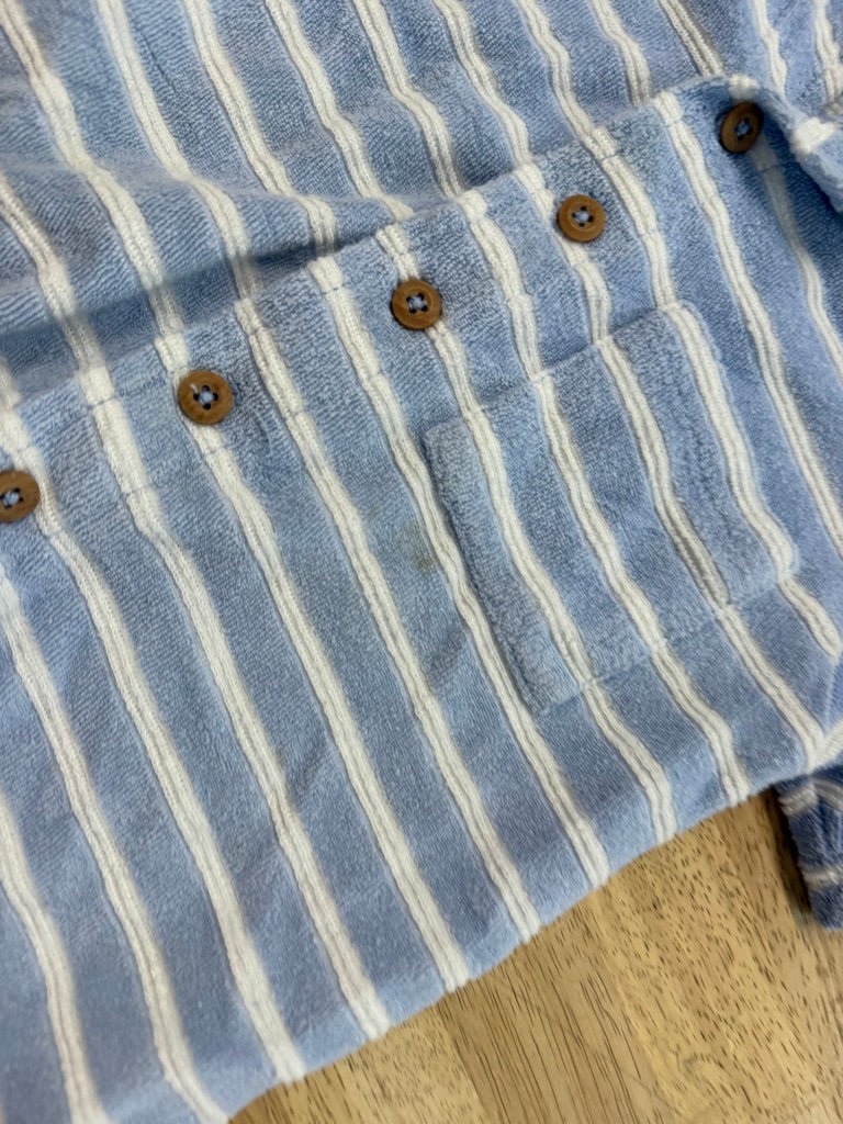 Ben Sherman Terry Cloth Button-Up Shirt – 24M | Striped | Play - Nest and Sprout-Consignment