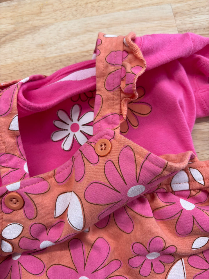 Pekkle Jumper Dress Set – Size 6M (Pink Floral)