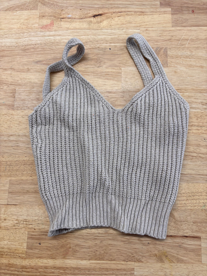 Streetwear Society Adult M (Youth 10–12 Fit) Crochet Top – Beige