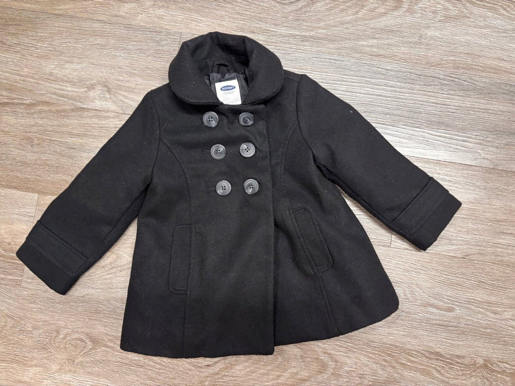 Old Navy Peacoat – Size 2T – Black - Nest and Sprout-Consignment