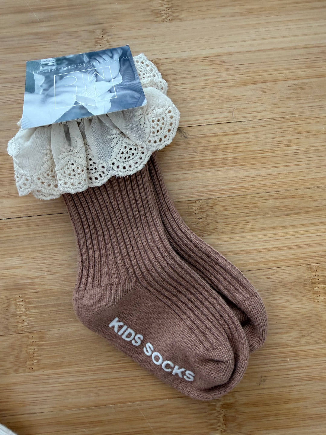 Millie's Little Closet Cocoa Ruffle Lace Socks – 6–12M | NWT