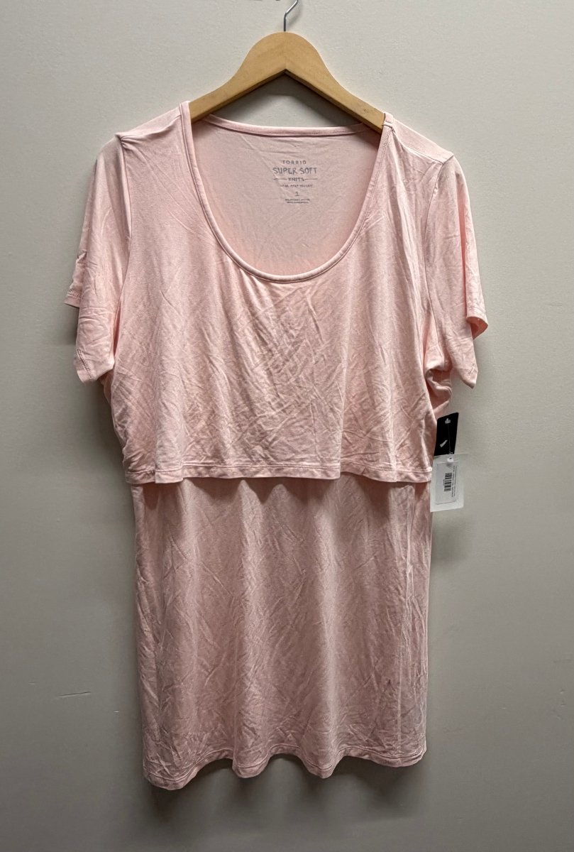 Torrid Nursing Tee – 1x | Light Pink | Play - Nest and Sprout-Consignment