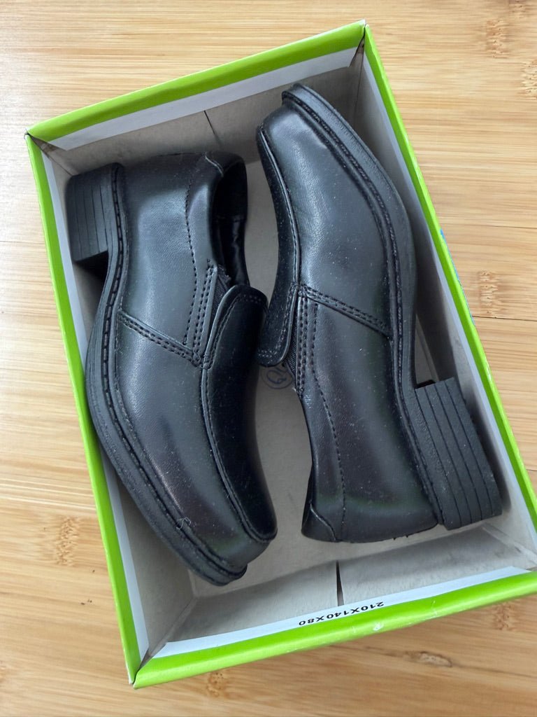 Left & Right Dress Shoes – 10 | Black Synthetic Like New with Box - Nest and Sprout-Consignment