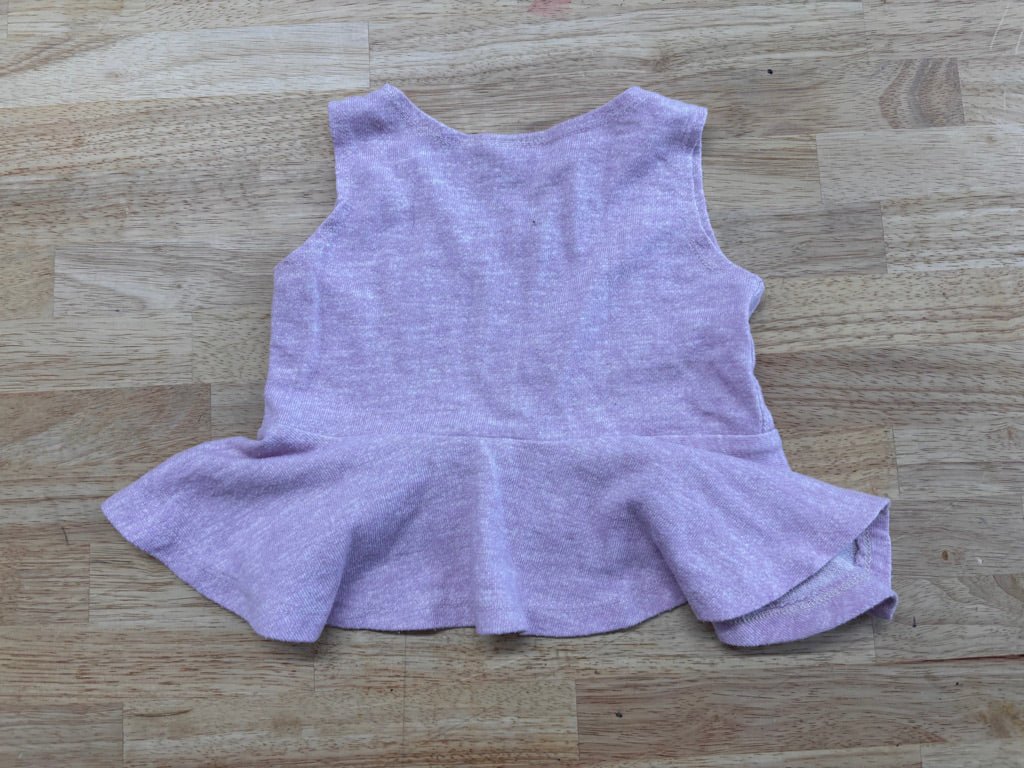 Bear & Roo 18–24M Peplum Top – Purple - Nest and Sprout - Consignment
