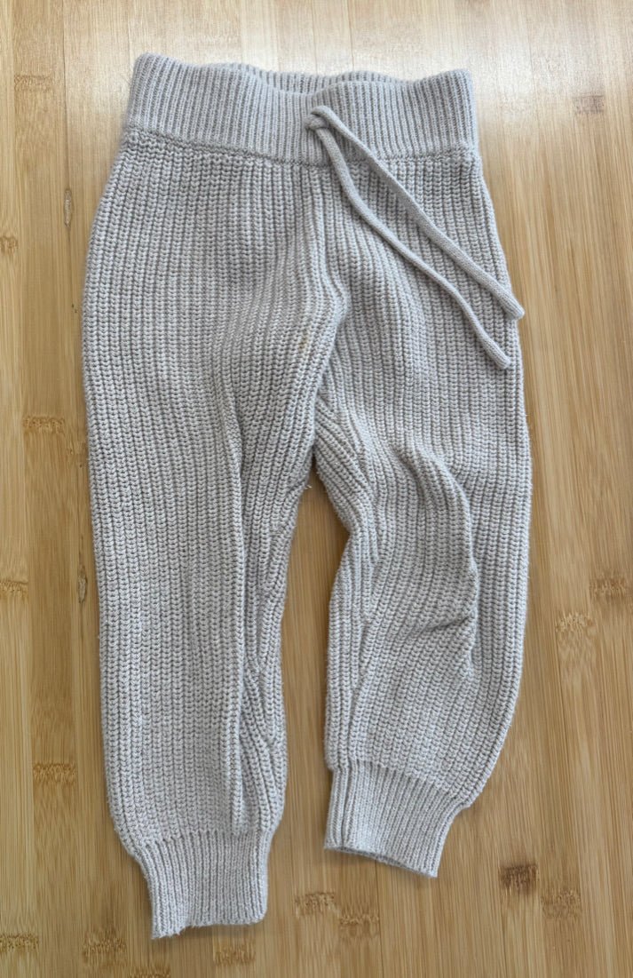 Jamie Kay Knit Two-Piece Set – 3Y | Cream Beige Quarter Zip Top & Pants | Play - Nest and Sprout-Consignment