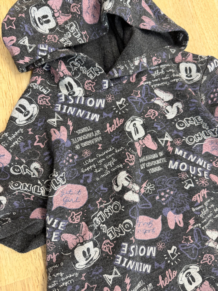 Disney Junior Hooded Sweatshirt Dress – 4T | Charcoal Minnie Mouse
