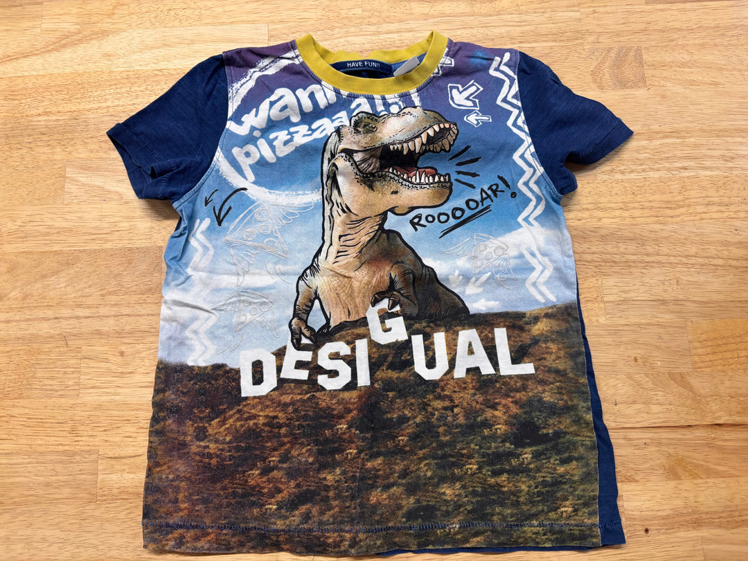 Desigual T-Shirt – Size 6 Dinosaur Graphic