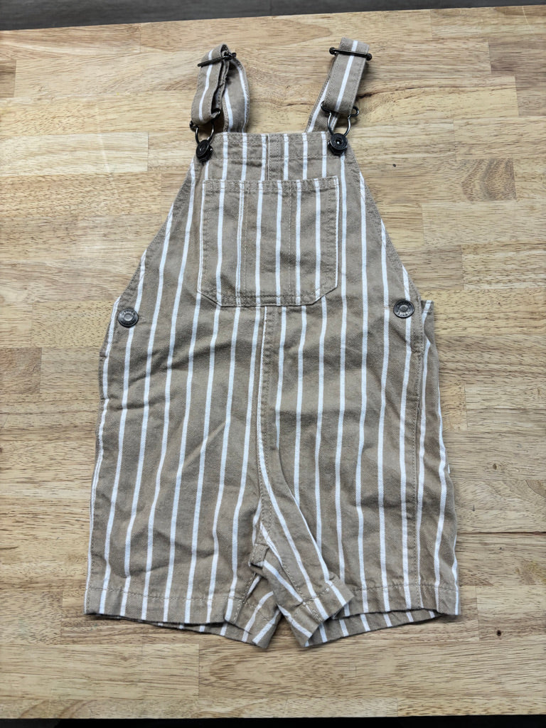 George Striped Lightweight Short Overalls – 3T