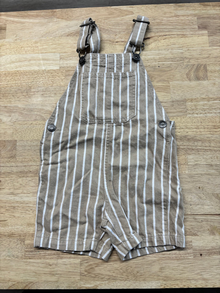 George Striped Lightweight Short Overalls – 3T