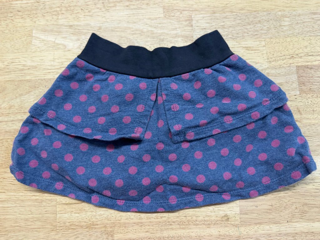 Tea Collection Navy Band Light Blue Polka Dot Skirt – 2 - Nest and Sprout-Consignment